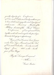 Warrant appointing Italian captain (later admiral) Ernesto Burzagli as an honorary Companion of the Order