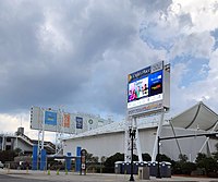 Due to the COVID-19 pandemic, the majority of the event was held at Daily's Place (top) with portions of the main event occurring within the adjacent TIAA Bank Field stadium (bottom) in Jacksonville, Florida. This would be All Elite Wrestling's final pay-per-view event held at either of these locations as the company resumed live touring in July.