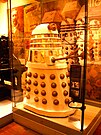 Various Dalek designs from throughout the series, including variants such as the Special Weapons Dalek and the Dalek Emperor.