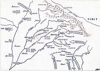 A map of the Punjab region showing general areas of the Misls