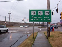 US 64/US 70/US 79 overlap in Memphis, Tennessee (2008).