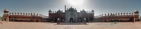 Other places of Interest. Clockwise from top: plan of the Taj Mahal Complex with the Mehtab Bagh gardens to the left; Jama Masjid; Chini Ka Rauza; and Tomb of Mariam-uz-Zamani.