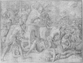 Ulysses and His Companions Fighting the Cicones Before the City of Ismaros, Study for a Destroyed Fresco in the Galerie d'Ulysee, Chateau de Fontainebleau