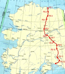 Location of trans-Alaska pipeline