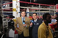 Rogers Mtagwa (left) boxing Aldo Valtierra at the venue on July 20, 2007