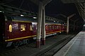 Overnight sleeper train "Red Arrow" at the Leningrad station in Moscow