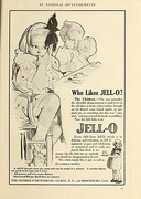 (Left): Pearle Bixby Wait, creator of the "Jell-O" brand; (right): Jell-O advertisement by the Genesee Pure Food Company, c. 1910