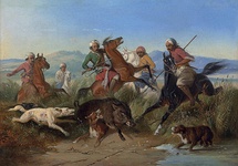 A boar hunt in Java