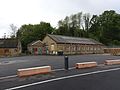 Left to right: former No 3 shell store (1883), mine testing room (1905) and wet guncotton store (1895)