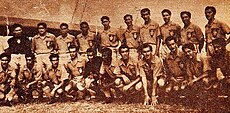 Selección ecuatoriana en sus diferentes participaciones del Campeonato Sudamericano en los años 40 (equipo de 1942, 1945 y 1947).