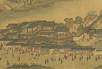 Suzhou Imitation" of Along the River During the Qingming Festival (蘇州片清明上河圖), depicting urban life of the Ming dynasty.