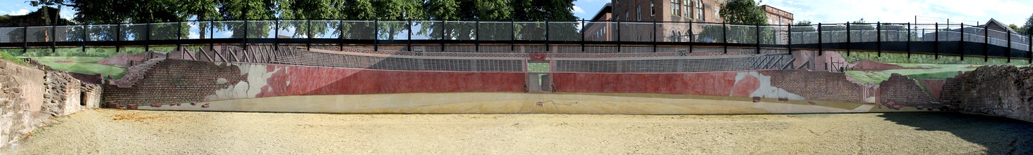  Chester's Amphitheatre Mural by Gary Drostle – panorama view