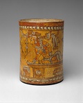 Vessel with a throne scene (Maya); late 7th–8th century; ceramic; 21.59 cm; Metropolitan Museum of Art (New York City)