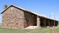 The former school in Newport, Texas was built by the Works Progress Administration in 1939.