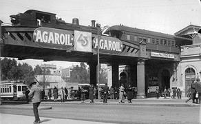 El Puente Pacífico y la estación hacia 1930