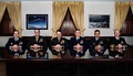 Chairman of the Joint Chiefs of Staff General Richard B. Myers with the other members of The Joint Chiefs of Staff in the Joint Chiefs of Staff Gold Room, also known as "The Tank" at The Pentagon on 14 December 2001.