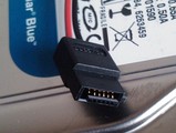 A six-pin slimline SATA power connector