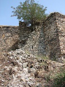 The remains of one of the towers