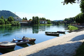 The Adda river in Brivio