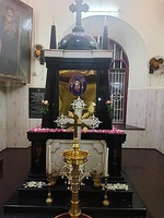 Tomb of the Saint Moran Mor Ignatius Elias Third (the only Universal Syrian Orthodox Patriarch to be buried in India) at Manjinikara, Kerala.