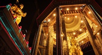 The world tallest octagonal pavilion to shelter the Guanyin statue in Kek Lok Si in Air Itam, Penang, Malaysia.