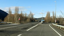 The Greccio junction on the Rieti-Terni dual carriageway (SS 79)