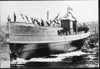 Being launched, 1922