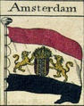 Flag of Amsterdam, as drawn on a flag chart in 1783