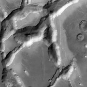 Part of Noctis Labyrinthus taken with Mars Global Surveyor. Courtesy NASA/Malin Space Science Systems.