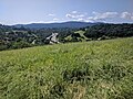 View of Interstate 280 from the Matadero Creek Trail, which crosses the hill between Matadero Creek and its Deer Creek tributary