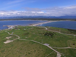 Aerial photo of the Cow Head Peninsula