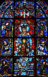 Detail of the Blue Virgin Window, Chartres Cathedral (12th c.)