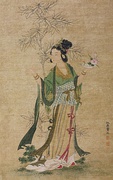 Retrato de una señora joven por Ch'iu Ying, dinastía Ming (1368-1644).