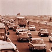 Traffic jam on the A2 highway