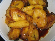 Pisang tanduk goreng without batter.