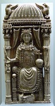 Diptych Leaf with a Byzantine Empress; 6th century; ivory with traces of gilding and leaf; height: 26.5 cm; Kunsthistorisches Museum (Vienna, Austria)[116]