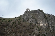 The remains of the Prizren Fortress (left) and Višegrad (right) in Prizren, Dušan's first capital