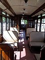 Interior of car No.2., many luxurious interior fixtures were lost when it fell into disrepair