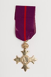 OBE badge and riband (military division)