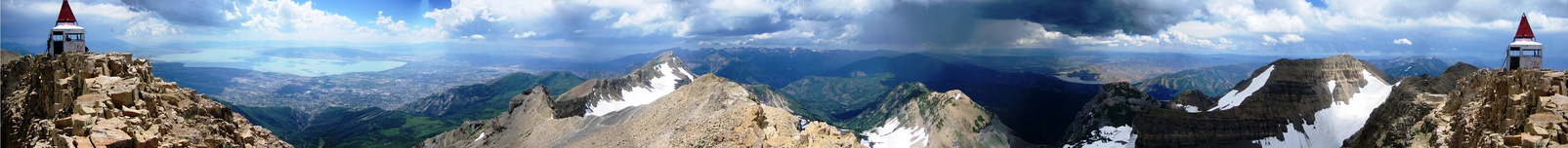  Full 360° panorama from the top of Mount Timpanogos on 25 July 2005