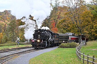 2-6-6-2 No. 1309 pulling an excursion into Frostburg