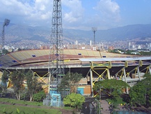 Estadio Atanasio Girardot in Medellín (left) and Estadio Couto Pereira in Curitiba were scheduled to host the series. Couto Pereira venue was chosen due to Chapecoense's stadium, Arena Condá in Chapecó, did not have a capacity for 40,000 spectators, as required by CONMEBOL.[6]