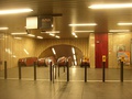 Upper end of the escalator tunnel