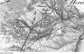 Map of Oberreit with Herrnhut and Ruppersdorf, around 1845