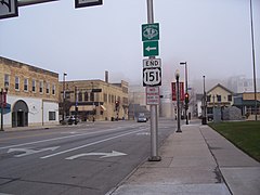 Lake Michigan Circle Tour near US 10's crossing in Manitowoc, Wisconsin