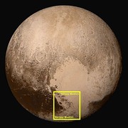 Pluto – location of Hillary Montes and Norgay Montes (context; 14 July 2015).