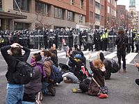 Police presence the day of January 19, outside the National Press Building (NPB), 529 14th Street NW.