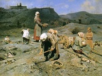 The Poor, Picking up Pieces of Coal; by Nikolay Kasatkin; 1894; oil on canvas; 80 x 107 cm; Russian Museum (Saint Petersburg, Russia)[214]