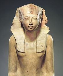 Statue of Hatshepsut on display at the Metropolitan Museum of Art