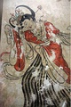 Fresco con una bailarina, en la tumba de la consorte Yen-tê (燕德妃, 609-671), una concubina imperial de Li Shih-min, emperador T'ai-tsung de la dinastía T'ang